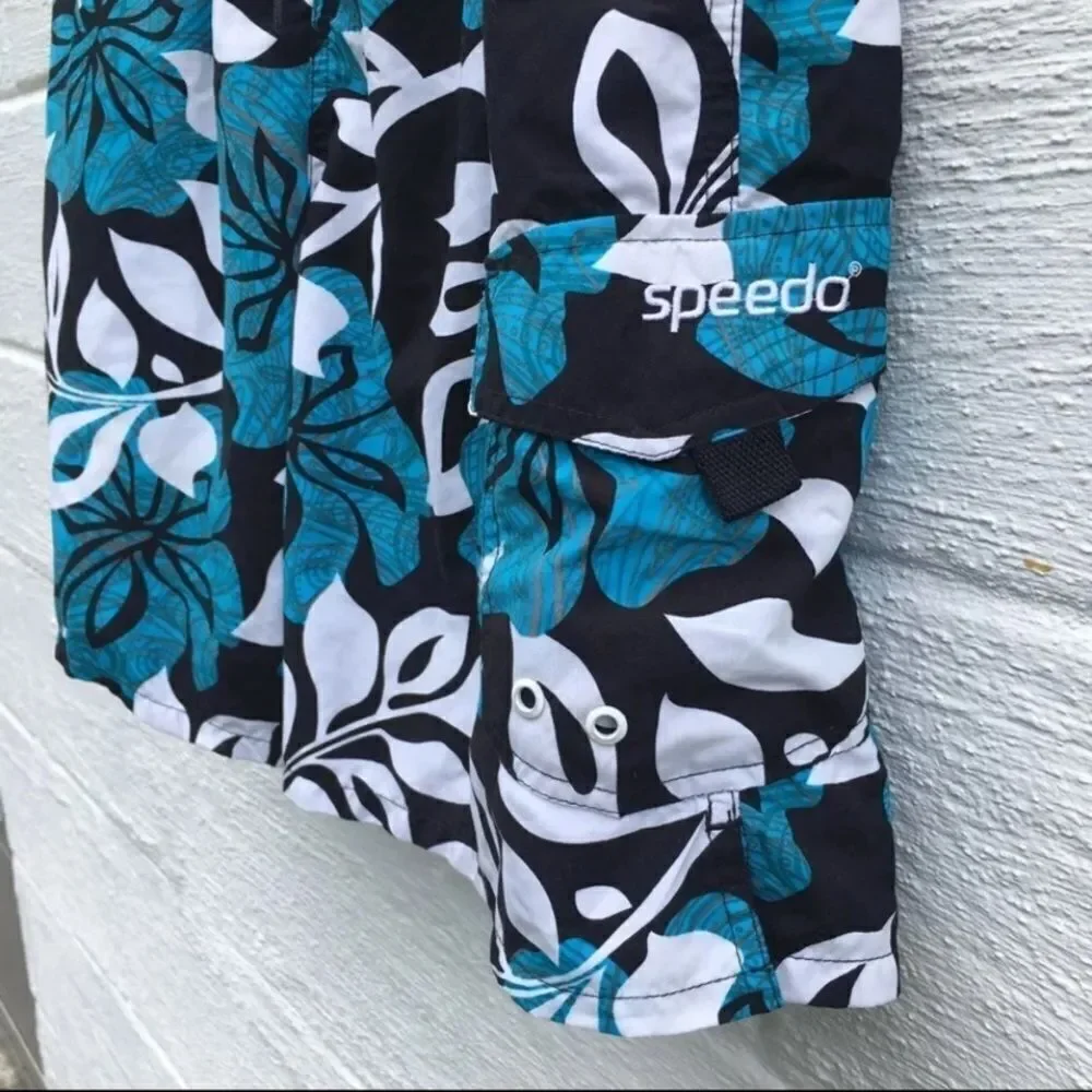 Speedo Boys' Hawaiian Print Swim Boardshort